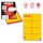 Etichetta adesiva C512 - permanente - 105x74,25 mm - 8 etichette per foglio - giallo - Markin - scatola 100 fogli A4
