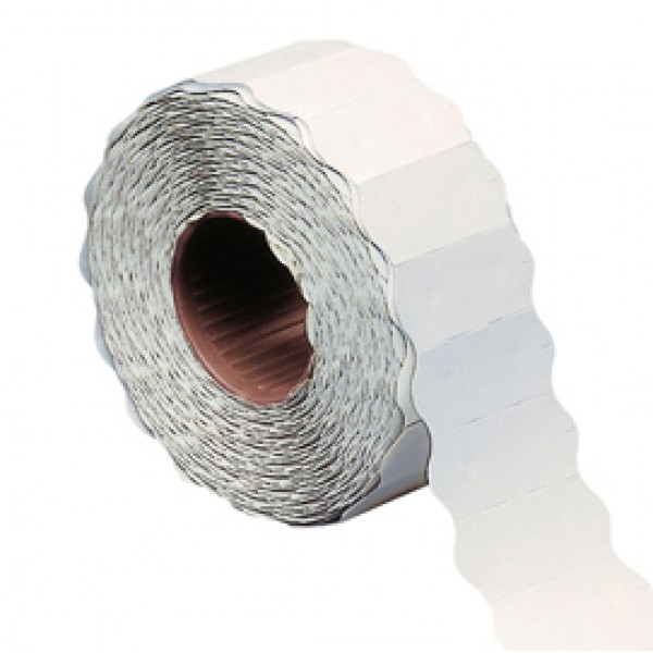 Etichetta a onda - removibile - 26x12 mm - bianco - Markin - rotolo da 1500 etichette Etichetta a onda - removibile - 26x12 mm - bianco - Markin - rotolo da 1500 etichette