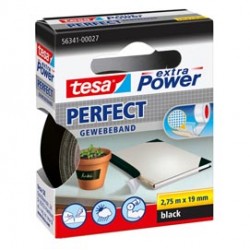 Nastro adesivo telato XP Perfect - 19 mm x 2,7 m - nero - Tesa®