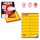 Etichetta adesiva C501 - permanente - 105x36 mm - 16 etichette per foglio - giallo - Markin - scatola 100 fogli A4
