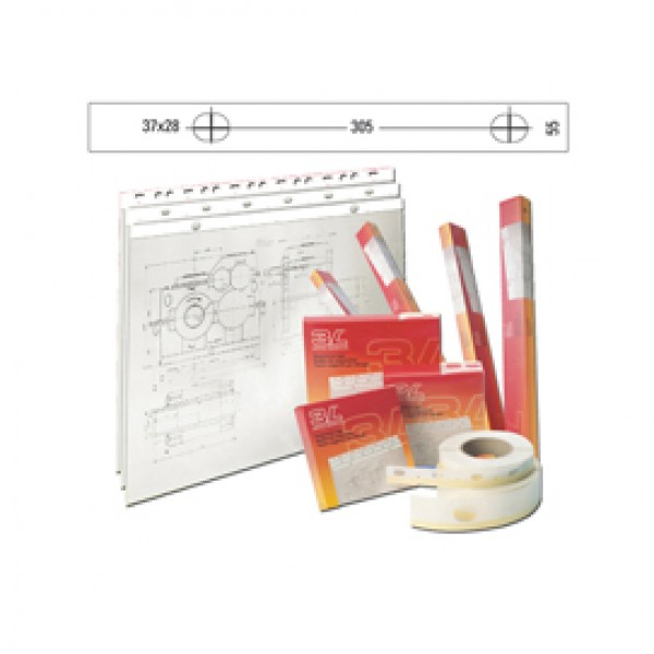 Banda appendidisegni - PVC - 55mmx50metri - bianco opaco - 3L Banda appendidisegni - PVC - 55mmx50metri - bianco opaco - 3L