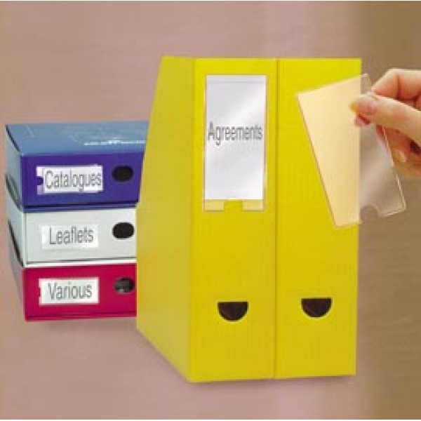 Portaetichette adesivo - PPL - 62 x150 mm - trasparente - 3L - conf. 6 pezzi Portaetichette adesivo - PPL - 62 x150 mm - trasparente - 3L - conf. 6 pezzi