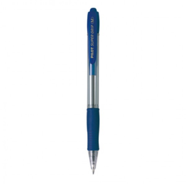 Penna a sfera a scatto Supergrip - punta media 1,0mm - blu - pilot Penna a sfera a scatto Supergrip - punta media 1,0mm - blu - pilot
