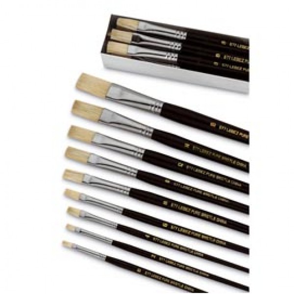 Pennello punta piatta serie 577 - punta a spatola in pura setola - n.10 - Lebez Pennello punta piatta serie 577 - punta a spatola in pura setola - n.10 - Lebez