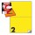 Etichetta adesiva C509 - permanente - 210x148,5 mm - 2 etichette per foglio - giallo - Markin - scatola 100 fogli A4