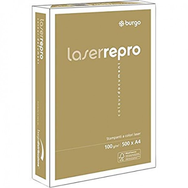Carta da fotocopie Burgo Repro laser 100 gr. F.to A4 - 500 fogli Carta da fotocopie Burgo Repro laser 100 gr. F.to A4 - 500 fogli
