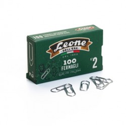 Fermagli zincati - lunghezza 26 mm - n. 2 - Leone - conf. 100 pezzi