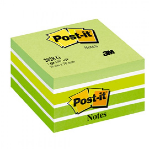 Blocco foglietti Cubo - 2028-G - 76 x 76 mm - 72 gr - colori assortiti - 450 fogli - Post it® Blocco foglietti Cubo - 2028-G - 76 x 76 mm - 72 gr - colori assortiti - 450 fogli - Post it®
