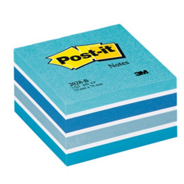 Blocco foglietti Cubo - 2028-B - 76 x 76 mm - 72 gr - colori assortiti - 450 fogli - Post it® Blocco foglietti Cubo - 2028-B - 76 x 76 mm - 72 gr - colori assortiti - 450 fogli - Post it®