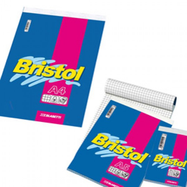 Blocco note Bristol - 5 mm - 210 x 297 mm - 50 gr - 70 fogli - Blasetti Blocco note Bristol - 5 mm - 210 x 297 mm - 50 gr - 70 fogli - Blasetti