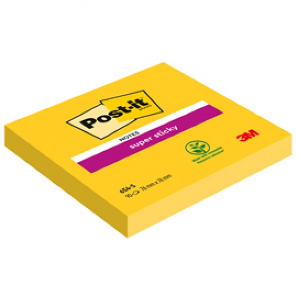 Blocco foglietti Post it® Super Sticky - 654-S - 76 x 76 mm - giallo oro - 90 fogli - Post it® Blocco foglietti Post it® Super Sticky - 654-S - 76 x 76 mm - giallo oro - 90 fogli - Post it®