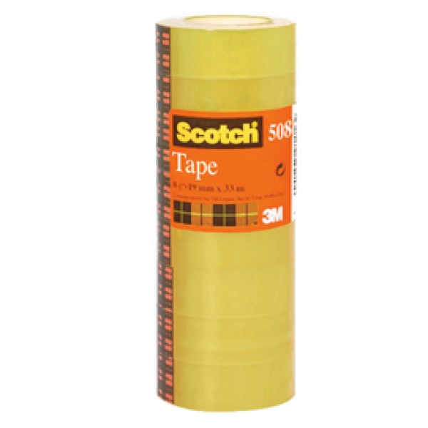 Nastro adesivo Scotch® 508 - 15 mm x 10 mt - trasparente - Scotch® -  torre 10 rotoli