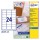 Etichetta adesiva J8159 - permanente - adatta a stampanti inkjet - 63,5x33,9 mm - 24 etichette per foglio - bianco - Avery - conf. 25 fogli A4