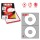 Etichetta adesiva A463 per CD - permanente - diametro CD 117,5 mm - foro 41 mm - 2 etichette per foglio - bianco - Markin - scatola 100 fogli A4