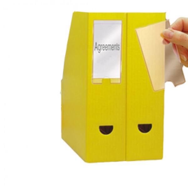 Portaetichette adesivo - PPL - 25x75 mm - trasparente - 3L - conf. 12 pezzi Portaetichette adesivo - PPL - 25x75 mm - trasparente - 3L - conf. 12 pezzi