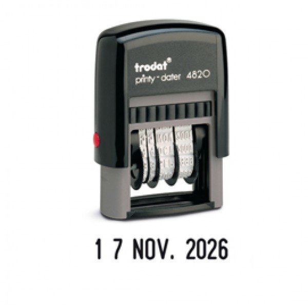 Timbro Printy Dater Eco 4820 Datario - 4 mm - autoinchiostrante - Trodat® Timbro Printy Dater Eco 4820 Datario - 4 mm - autoinchiostrante - Trodat®