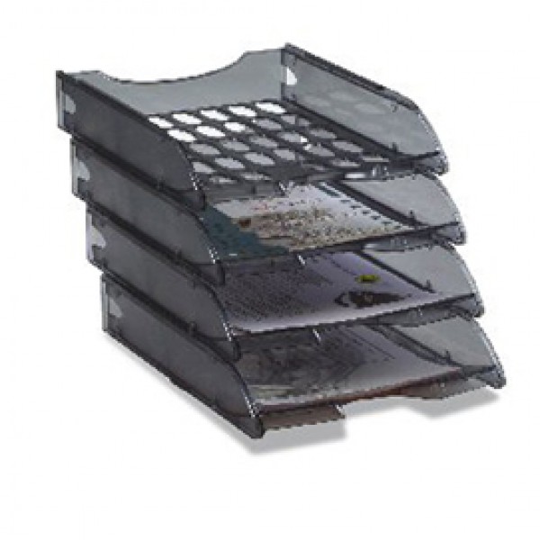 Vaschetta portacorrispondenza forata E040 - 26x34,5x6,5 cm - fumè trasparente - Fellowes Vaschetta portacorrispondenza forata E040 - 26x34,5x6,5 cm - fumè trasparente - Fellowes