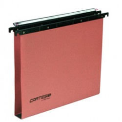 Cartella sospesa Cartesio Plus - cassetto - interasse 39 cm - fondo U 30 mm - 37x25 cm -  arancio - Bertesi