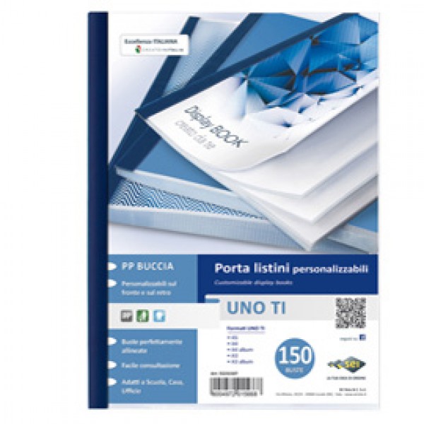 Portalistini personalizzabile Uno TI - 22x30 cm - 150 buste - blu - Sei Rota Portalistini personalizzabile Uno TI - 22x30 cm - 150 buste - blu - Sei Rota