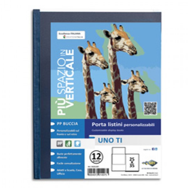 Portalistini personalizzabile Uno TI - 25x35 cm - 12 buste - blu - Sei Rota Portalistini personalizzabile Uno TI - 25x35 cm - 12 buste - blu - Sei Rota