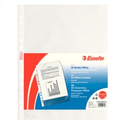 Buste forate CopySafe - Office - buccia - 22x30 cm - trasparente - Esselte - conf. 50 pezzi