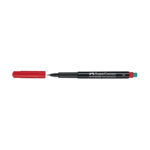 Pennarello Multimark universale permanente con gomma - punta superfine 0,4mm - rosso - Faber Castell Pennarello Multimark universale permanente con gomma - punta superfine 0,4mm - rosso - Faber Castell