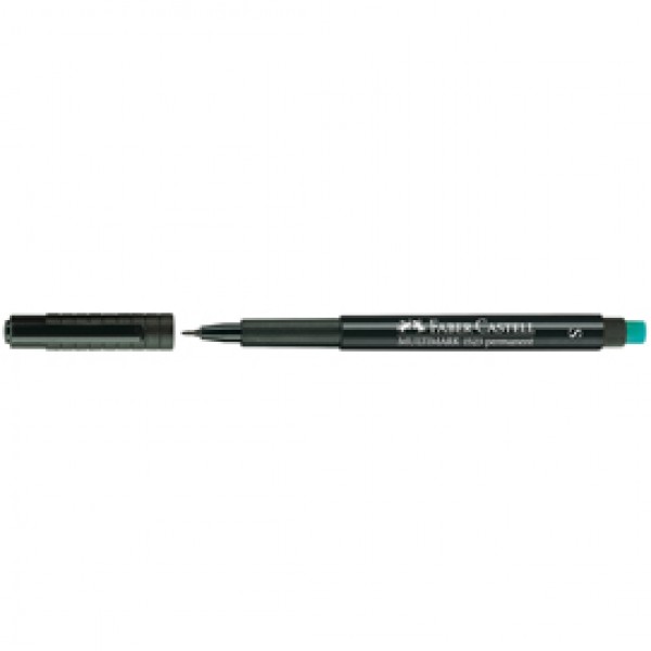 Pennarello Multimark universale permanente con gomma - punta fine 0,6mm - nero - Faber Castell