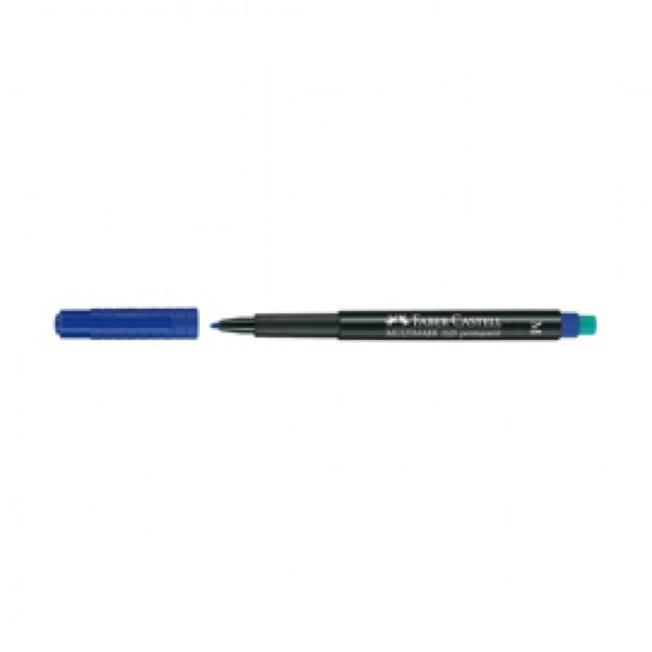 Pennarello Multimark universale permanente con gomma - punta media 1,0mm - blu - Faber Castell Pennarello Multimark universale permanente con gomma - punta media 1,0mm - blu - Faber Castell