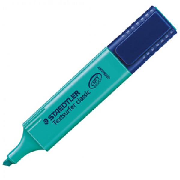 Evidenziatore Textsurfer Classic - punta a scalpello - tratto 1,0mm-5,0mm - turchese - Staedtler Evidenziatore Textsurfer Classic - punta a scalpello - tratto 1,0mm-5,0mm - turchese - Staedtler