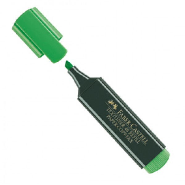 Evidenziatore Textliner 48 - punta di 3 differenti larghezze: 5,0-3,0mm-1,0mm - verde - Faber Castell Evidenziatore Textliner 48 - punta di 3 differenti larghezze: 5,0-3,0mm-1,0mm - verde - Faber Castell