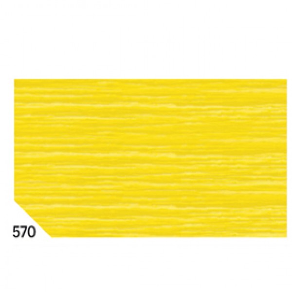 Carta crespa - 50 x 250 cm - 48 gr/m² - giallo 570 - Rex Sadoch - conf. 10 rotoli