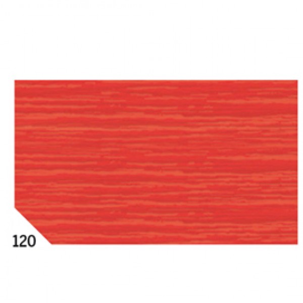 Carta crespa - 50 x 250 cm - 48 gr/m² - rosso 120 - Rex Sadoch - conf.10 rotoli