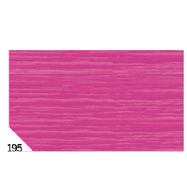 Carta crespa - 50 x 250 cm - 48 gr/m² - fucsia 195 - Rex Sadoch - conf. 10 rotoli Carta crespa - 50 x 250 cm - 48 gr/m² - fucsia 195 - Rex Sadoch - conf. 10 rotoli