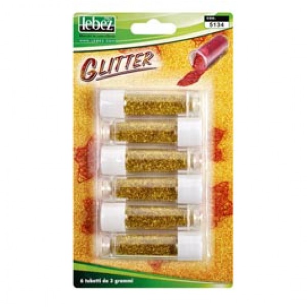 Porporina glitter - 2gr - oro - Lebez - conf. 6 tubi Porporina glitter - 2gr - oro - Lebez - conf. 6 tubi