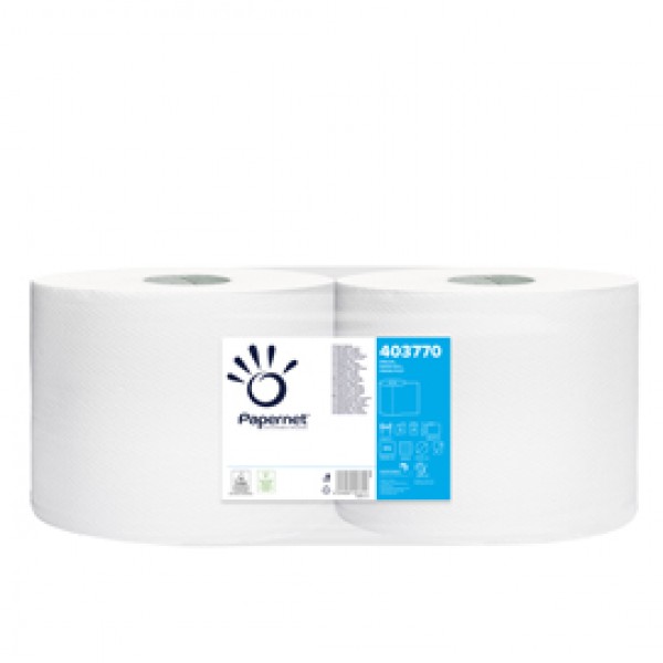 Bobina asciugatutto Special 800 - 2 veli - goffratura a onda - 20 gr - diametro 27,5 cm - 25,7 cm x 241 m - bianco - Papernet Bobina asciugatutto Special 800 - 2 veli - goffratura a onda - 20 gr - diametro 27,5 cm - 25,7 cm x 241 m - bianco - Papernet