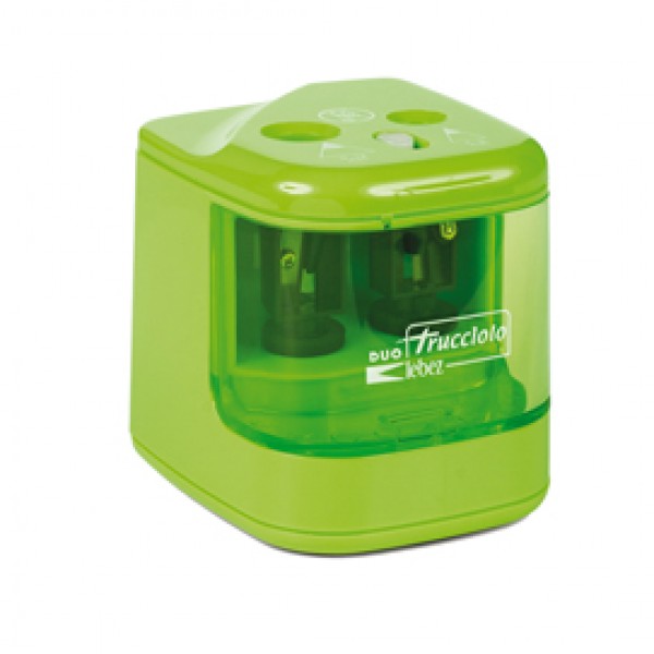 Temperamatite elettrico 4306 con contenitore - 2 fori - colori assortiti - Lebez Temperamatite elettrico 4306 con contenitore - 2 fori - colori assortiti - Lebez