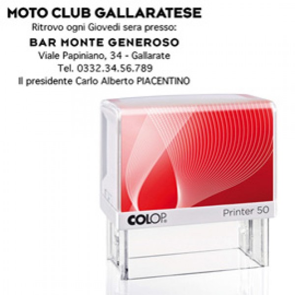 Timbro Printer 50 - autoinchiostrante - 30x69 mm - 7 righe - Colop Timbro Printer 50 - autoinchiostrante - 30x69 mm - 7 righe - Colop