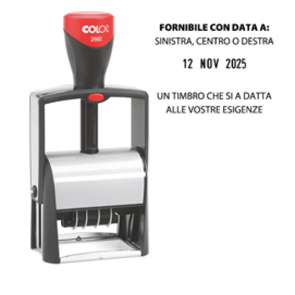 Timbro Datario Classic Line 2660 - autoinchiostrante - 37x58 mm - 7 righe - Colop®