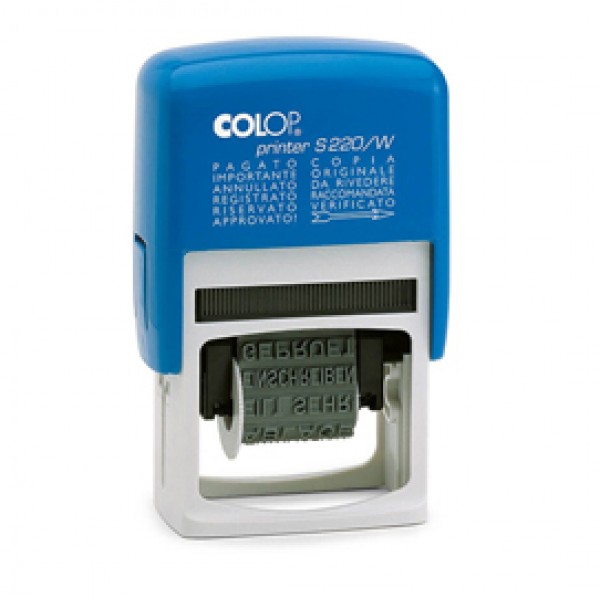 Timbro Printer S220/W Polinomio - 12 diciture - 4 mm - autoinchiostrante - Colop® Timbro Printer S220/W Polinomio - 12 diciture - 4 mm - autoinchiostrante - Colop®