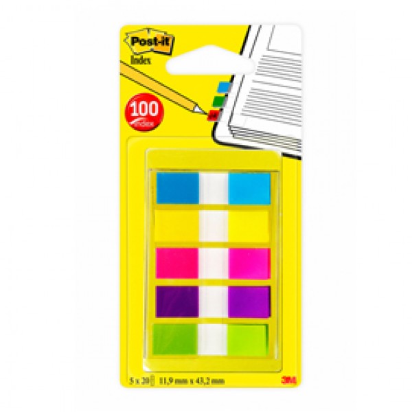 Segnapagina Post it® Index Mini - 683-5CBEU - 12 x 43,1 mm - 5 colori vivaci - Post it® - conf. 100 pezzi Segnapagina Post it® Index Mini - 683-5CBEU - 12 x 43,1 mm - 5 colori vivaci - Post it® - conf. 100 pezzi