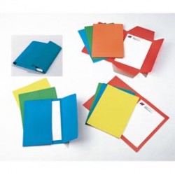 Cartellina 3 lembi - 200 gr - cartoncino bristol - rosso - Cartotecnica del Garda - conf. 25 pezzi