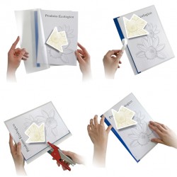 Cartelline Poli 200 - PPL - 21x29,7 cm - trasparente - dorso giallo - Sei Rota - conf. 10 pezzi