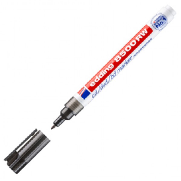 Marcatore per cd/dvd 8500RW - nero - inchiostro non permanente - punta 1,0mm - Edding Marcatore per cd/dvd 8500RW - nero - inchiostro non permanente - punta 1,0mm - Edding