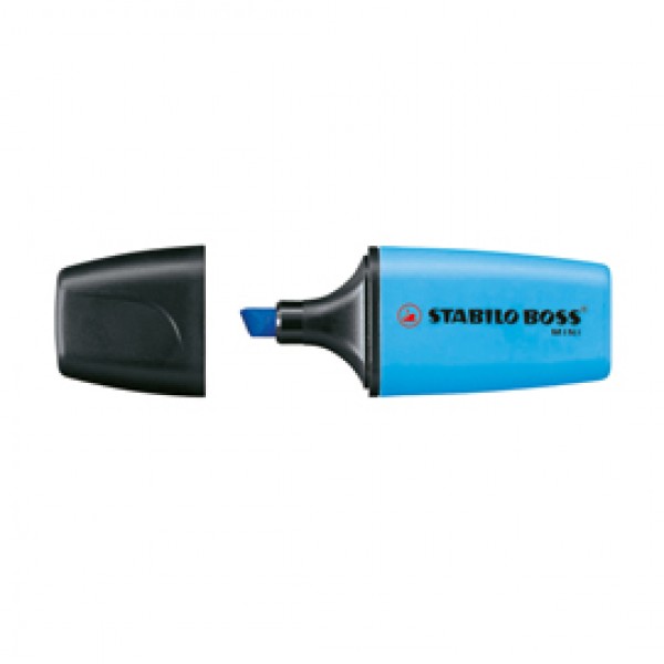 Evidenziatore Boss Mini - punta a scalpello - tratto 2 - 5 mm - azzurro 31 - Stabilo Evidenziatore Boss Mini - punta a scalpello - tratto 2 - 5 mm - azzurro 31 - Stabilo