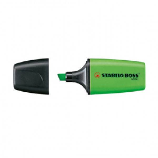 Evidenziatore Boss Mini - punta a scalpello - tratto 2 - 5 mm - verde 33 - Stabilo Evidenziatore Boss Mini - punta a scalpello - tratto 2 - 5 mm - verde 33 - Stabilo