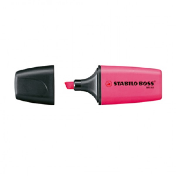 Evidenziatore Boss Mini - punta a scalpello - tratto 2 - 5 mm - rosa 56 - Stabilo Evidenziatore Boss Mini - punta a scalpello - tratto 2 - 5 mm - rosa 56 - Stabilo