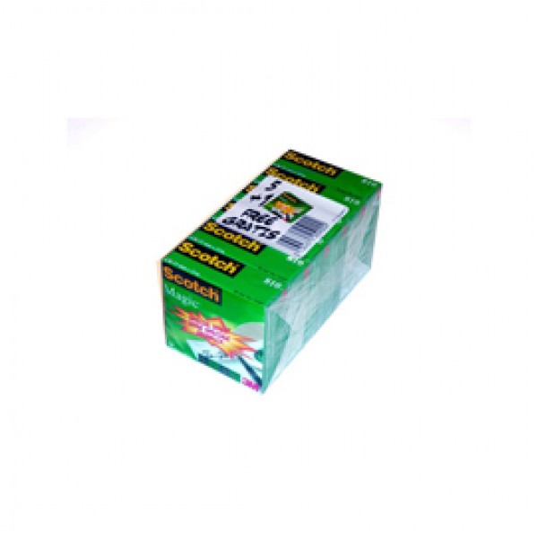 Nastro adesivo Magic™ 810 - permanente - 19 mm x 33 mt - trasparente - Scotch® - Promo Pack 5+1 rotoli