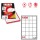 Etichetta adesiva A408 - permanente - 47,5x46,5 mm - 24 etichette per foglio - bianco - Markin - scatola 100 fogli A4