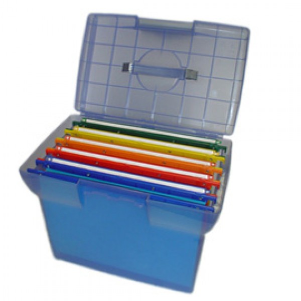 Valigetta Arianna - blu traslucido - con 5 cartelle sospese Joker interasse 33 cm - 37x25x30 cm - colori assortiti - Bertesi Valigetta Arianna - blu traslucido - con 5 cartelle sospese Joker interasse 33 cm - 37x25x30 cm - colori assortiti - Bertesi