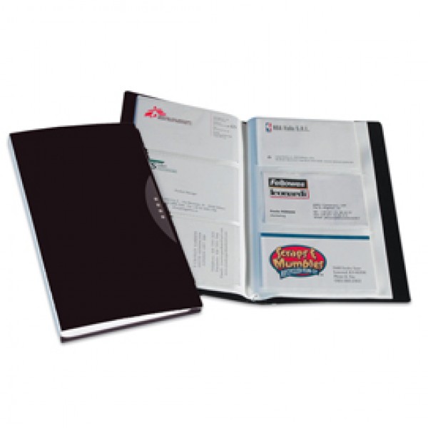 Portabiglietti da visita Office Suites - 120 tasche - con custodia - 11,4x19,2 cm - nero - Fellowes Portabiglietti da visita Office Suites - 120 tasche - con custodia - 11,4x19,2 cm - nero - Fellowes